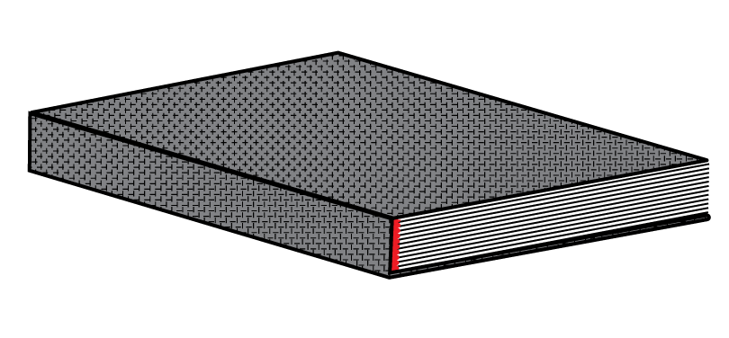 hard cover book square back
